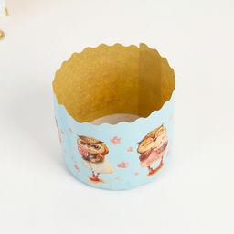 Цена за 20 шт. Форма бумажная для кекса, маффинов и кулича Совушки 70х60 мм, МИКС - Simaland фото 2