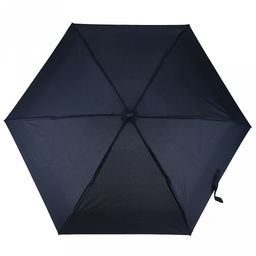 Зонт-мини механический Моно ткань эпонж (полиэстер), 6 лучей, д/купола 88см h50см, 5 сложений, 17см в сложенном виде, механизм против ветра, ручка с покрытием soft-touch, цвет темно-синий, 184гр (Китай) - Домашняя Мода фото 4