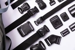 Фурнитура сумочная пластик RB002 Ручка на ремень сумки Gamma ФАСОВКА ( 12 мм) 87 x 12 x 7 мм 10 шт. черный