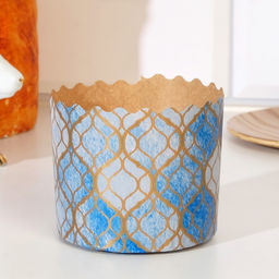 Цена за 2000 шт. Форма для выпечки кулича бумажная Деко-про «Витражи», одноразовая, 7×6 см, МИКС