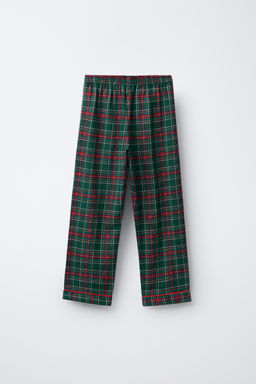 AGES 6-14 / CHECK FLANNEL PYJAMAS - Zara фото 5