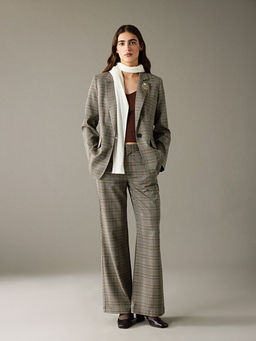 Ekose Kad?n Blazer Ceket