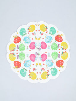 Цена за 2 шт. Салфетки пасхальные бумажные «Акварельные яйца», 3 слоя, d=32 см, 12 шт