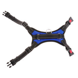 Шлейка К7 мягкая светоотражающая, размер XL, ОГ 74-92 см, вес 28-47,5 кг, синяя - Пижон фото 7