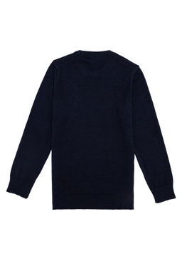 U. S. Polo Assn / Темно-синий трикотажный свитер с круглым вырезом для мальчика - U.s. polo assn фото 5