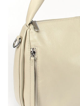 Сумка женская натуральная кожа GU 2033-6615, 1отд+карм/перег, плечевой ремень, св. бежевый SALE 259867 - Adelia фото 4