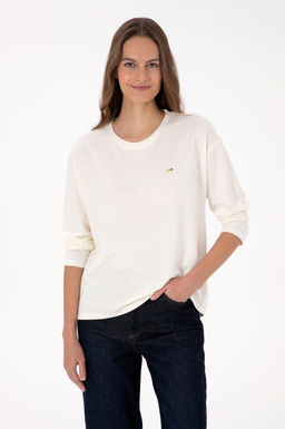 Kad_n Krem Sweatshirt - U.s. polo assn фото 3