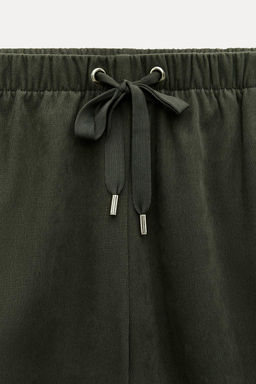 TEXTURED WIDE-LEG TROUSERS - Zara фото 23