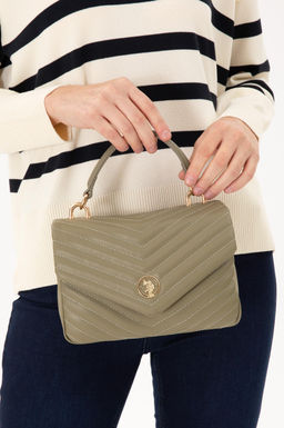 Женская сумка через плечо цвета хаки с цепочкой на ремне Неожиданная скидка в корзине - U.s. polo assn фото 2