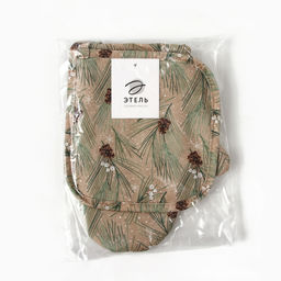 Набор Spruce branches Варежка-прихватка новогодняя 20?28 см, прихватка 19?19 см, 100% хл, ватин 250 г/м?