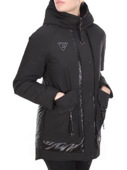 E03 BLACK Куртка демисезонная женская HOLDLUCK (100 гр. синтепон)