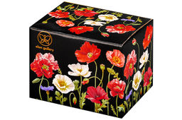 Кружка 250 мл 11,8*8,5*7,5 см "Маки на чёрном" NEW BONE CHINA