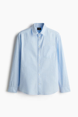 Camisa en mezcla de lino Regular Fit - H&m фото 6
