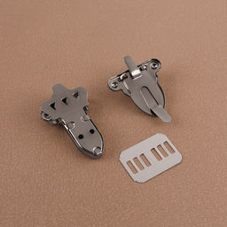 Цена за 2 шт. Застёжка для сумки, 3.2×4.5 см, цвет серебряный