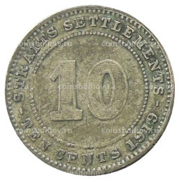 10 центов 1919 года Стрейтс Сетлментс