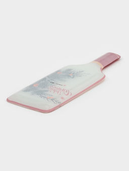 Блюдо новогоднее сервировочное Доляна С новым Годом, 34.5?11.5?1.5 см, стекло, белое, красное435  фото 4