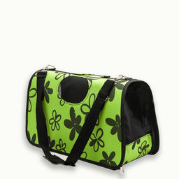 Сумка - переноска для животных Цветы, каркасная, размер М, 40 х 21 х 27 см - Пижон фото 3