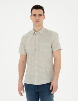 Haki Regular Fit K_sa Kollu G_mlek