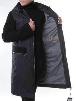 8855 BLACK Пальто зимнее женское (200 гр. холлофайбер)
