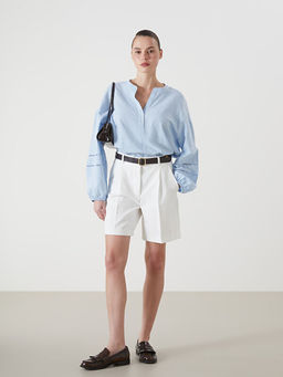 Ka??k Yaka Oversize Kad?n Bluz