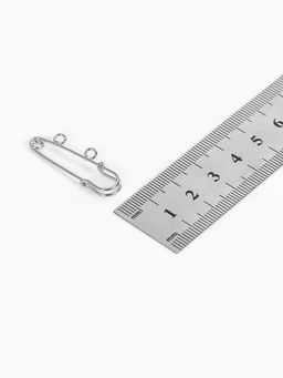 Булавка для подвесок PO-035 №01, 2 шт. 3.5?0.5 см, цвет серебро