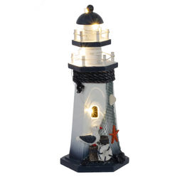 Фигурка декоративная "Маяк" (подсветка 3xLR44) , L11,5 W10 H26,5 см . 4в.