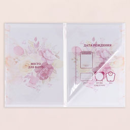 Папка под свидетельство о рождении Девочка рамка, шарики, А5 - Дарим Красиво фото 3