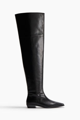 Botas de piel over-the-knee - H&m фото 6