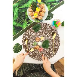 Цена за 12 шт. Салфетка сервировочная на стол Одуванчик, 3838 см, цвет коричневый - Simaland фото 3