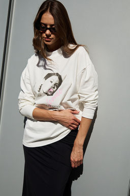 Лонгслив оверсайз с принтом