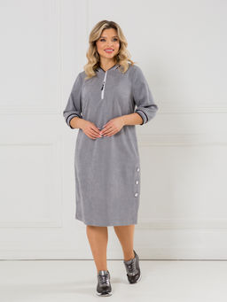 NOVITA Платье 1446 серый  фото 2