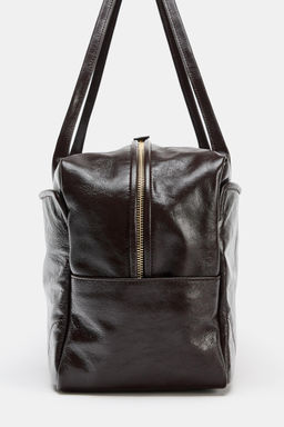 MAXI LEATHER BOWLING BAG - Zara фото 4