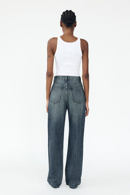 TRF WIDE-LEG HIGH-WAIST JEANS - Zara фото 5