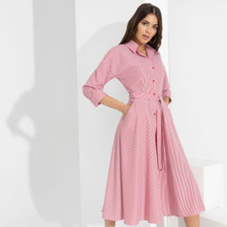 Платье-рубашка Новая классика (бьюти с поясом)