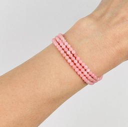 Бусины для украшений из розового Кальцита (130 бусин) 39 см