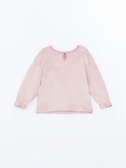 Bisiklet Yaka Kadife K?z Bebek Pijama ?st