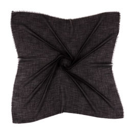 Платок турецкий на голову, однотонный MAGROM, черный, 100 х 100 см, из 100% хлопка