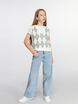 Wideleg K?z ?ocuk Jean Pantolon