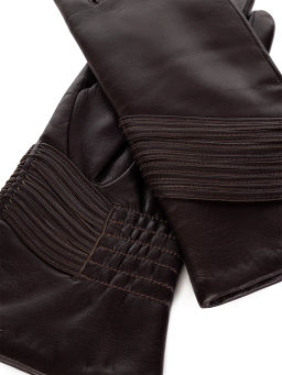 Перчатки женские 100% ш IS595 d.brown - Eleganzza фото 2