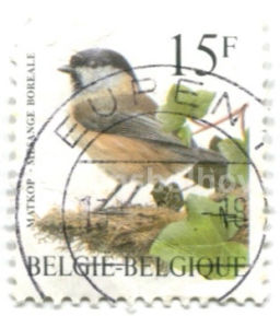 Марка Синеголовая гаичка Бельгия