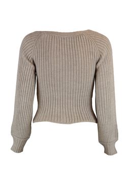 Vizon Crop Kalp Yaka Triko Kazak TWOAW22KZ1760