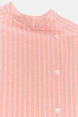CAMISA ASIM?TRICA RAYAS ZW COLLECTION / Salm?n - Zara фото 5