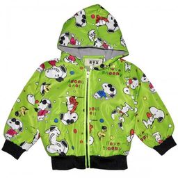 Куртка-ветровка детская с подкладкой "I love snoopy" (зеленый)