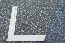 Штапель Премиум Полевое настроение цв.серо-голубой джинс, ш.1.45м, вискоза-100%, 120гр/м.кв - Купава фото 11