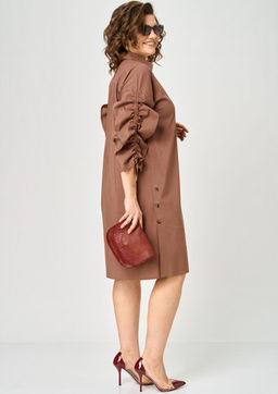 Платье EVA GRANT 7102 молочный шоколад