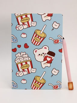 Блокнот (А5) "Bear fastfood", blue (14.5х21 см)