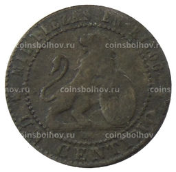 Монета 1 сентимо 1870 года Испания