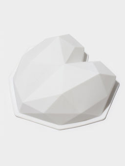 Форма для муссовых десертов и выпечки KONFINETTA Геометрия любви, силикон, 21.5?20?6 см, белая