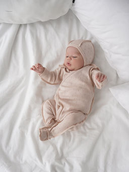 Чепчик Нюд из ажурного хлопка 0+ - Bungly фото 4