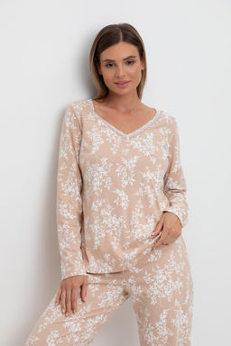 Е 20041/24/нюдовый беж,индийский жасмин пижама жен